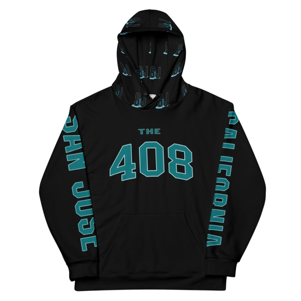 The 408/CA San Jose edition - Unisex Black Hoodie